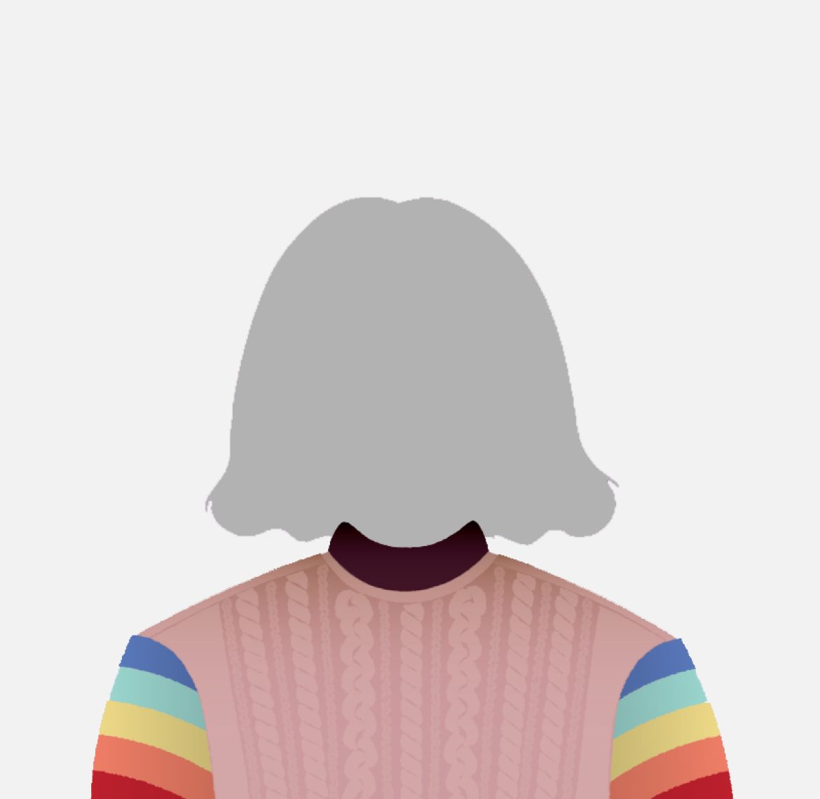 girl silhouette wearing a sweater